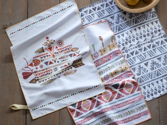 Πετσέτες Κουζίνας Zahara Σετ 3τμχ Multi Nima 40x60cm Microfiber