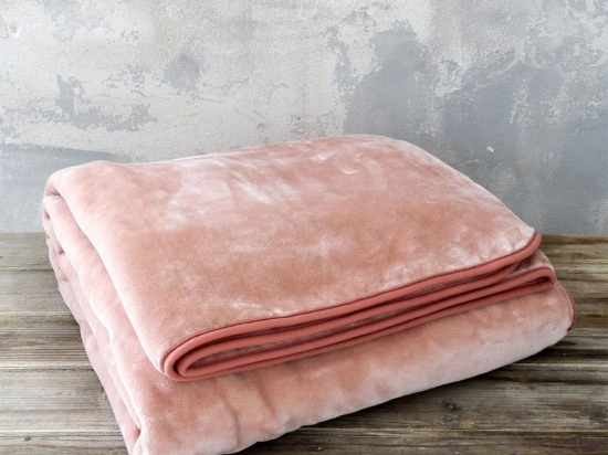 Κουβέρτα Βελουτέ Coperta Pink Nima Υπέρδιπλο 220x240cm Πολυέστερ