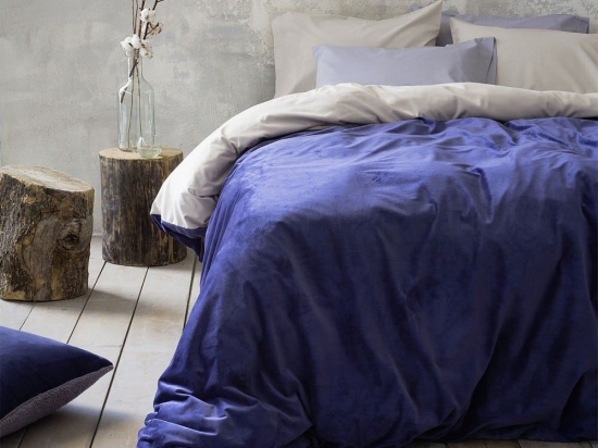 Παπλωματοθήκη Nuan Blue Nima Υπέρδιπλο 220x240cm Πολυέστερ