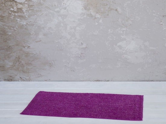 Πατάκι Μπάνιου Homey Magenta Nima 50X80cm Βαμβάκι-Πολυέστερ