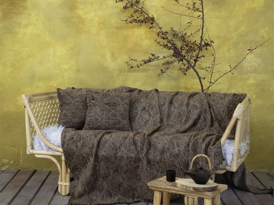Ριχτάρι Jayla Taupe Nima Τριθέσιο 180x300cm Chenille