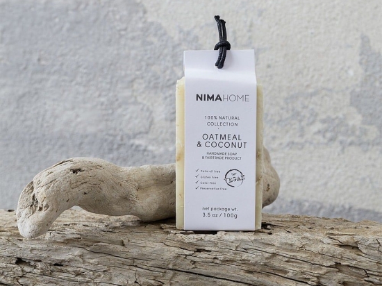 Σαπούνι Απολέπισης Grain - Oatmeal & Coconut 100g Ivory Nima
