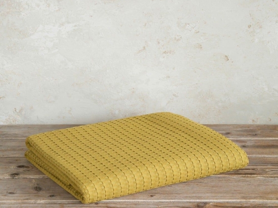 Κουβέρτα Habit Gold Brown Nima Υπέρδιπλο 220x240cm 100% Βαμβάκι
