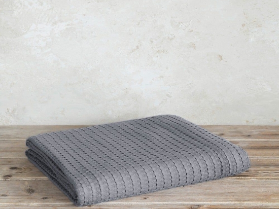 Κουβέρτα Habit Medium Grey Nima Υπέρδιπλο 220x240cm 100% Βαμβάκι