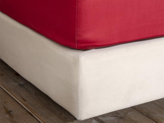 Σεντόνι Superior Satin Με Λάστιχο Red Nima Υπέρδιπλο 160x234cm 100% Βαμβακοσατέν