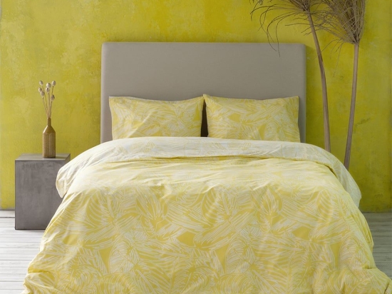 Σεντόνια Arbust (Σετ 3τμχ) Yellow Nima Μονό 100% Βαμβάκι