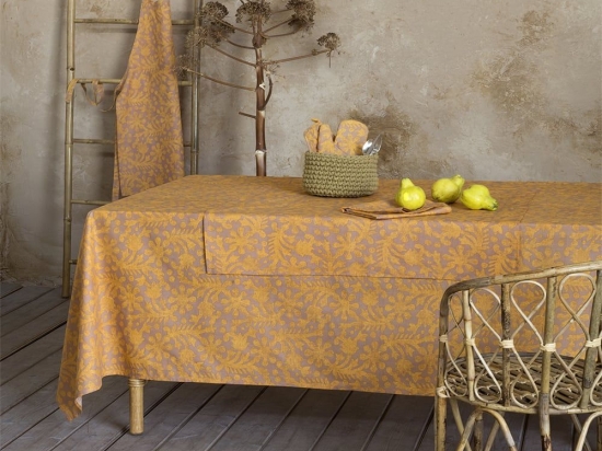Τραπεζομάντηλο Salma Deep Orange Nima 150X150 100% Βαμβάκι