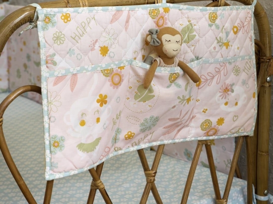 Βρεφική Θήκη Οργάνωσης Happy Monkey 60x30 Somon Nima 100% Βαμβάκι