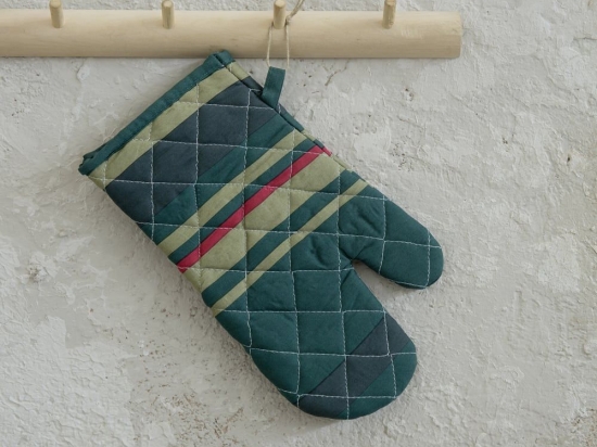 Γάντι Κουζίνας Tinsel Green-Red Nima One Size 100% Βαμβάκι