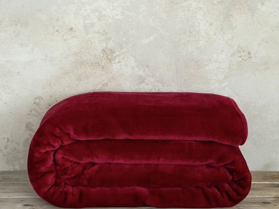 Κουβέρτα Βελουτέ Coperta Red Nima Υπέρδιπλo 220x240cm Πολυέστερ