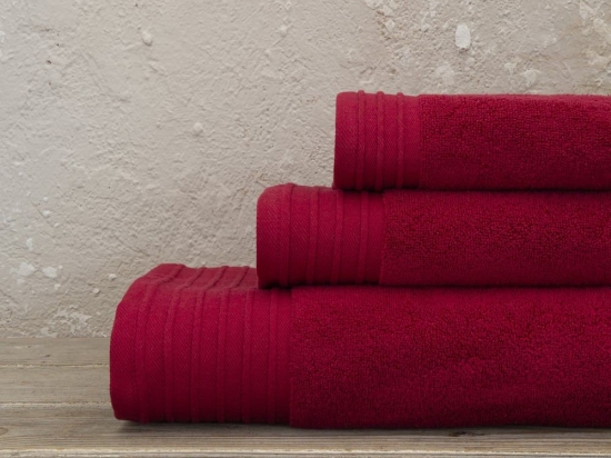 Πετσέτα Feel Fresh Ruby Red Nima Σώματος 90x145cm 100% Βαμβάκι