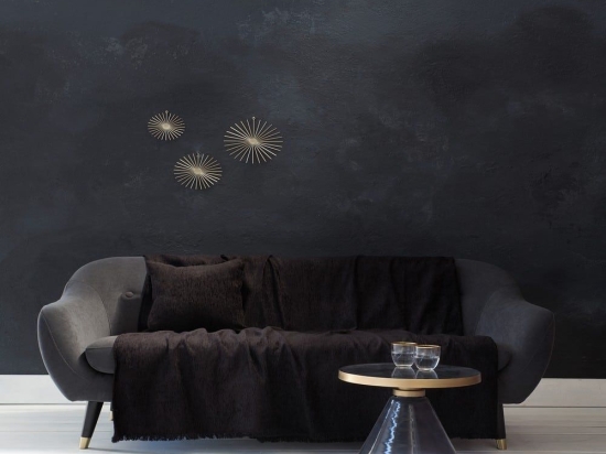 Ριχτάρι Velvety Black Nima Διθέσιο 180x240cm Chenille-Acrylic