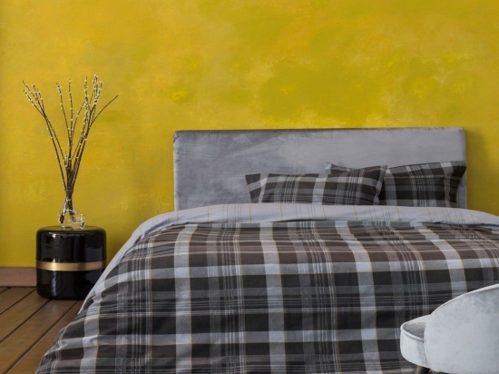 Σεντόνια Noit (Σετ 4τμχ) Dark Grey Nima Υπέρδιπλο 240x260cm 100% Βαμβακερή Φανέλα
