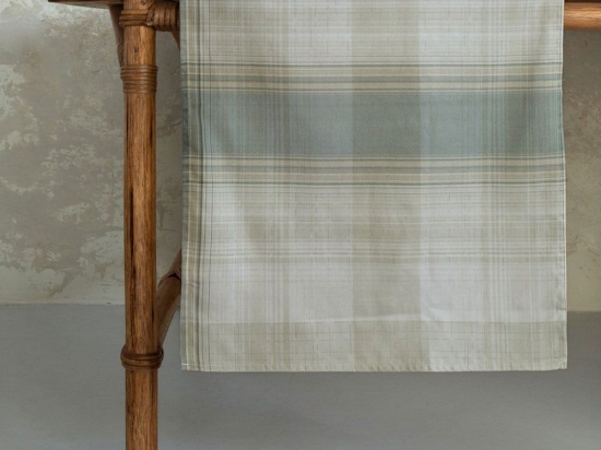 Runner Naive Green-Beige Nima 48Χ150 48x150cm 100% Βαμβάκι