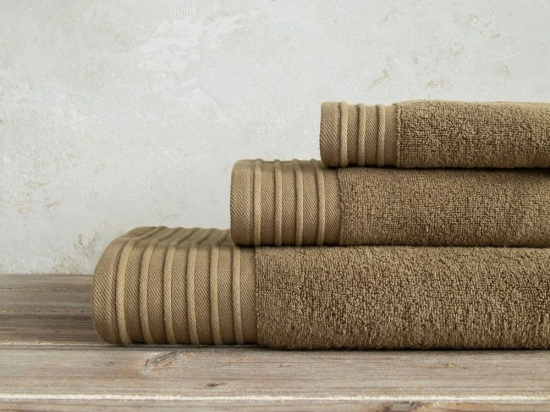 Πετσέτα Feel Fresh Gold Brown Nima Σώματος 90x145cm 100% Βαμβάκι