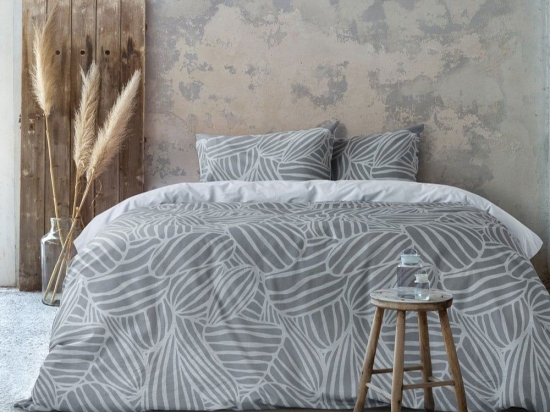 Σεντόνια Essential (Σετ 3τμχ) Grey Nima Μονό 170x260cm 100% Βαμβάκι