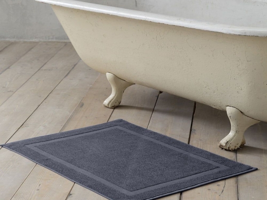 Πατάκι Μπάνιου Ξενοδοχείου Volcano Dark Gray 100% Βαμβάκι 50Χ75 50x75cm 100% Βαμβάκι