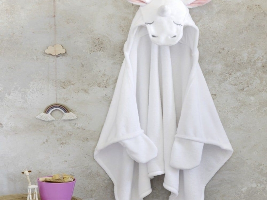 Κάπα Βρεφική Licorne White-Pink Nima