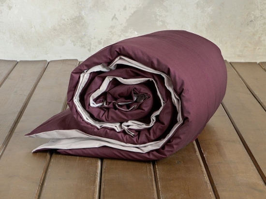 Παπλωματοθήκη Colors Oat Beige - Deep Bordo Nima Υπέρδιπλo 220x240cm 100% Βαμβάκι