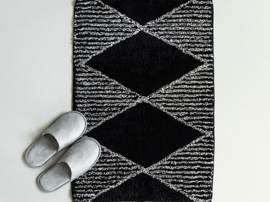 Πατάκι Μπάνιου Imani Black Nima 50X80cm 100% Βαμβάκι