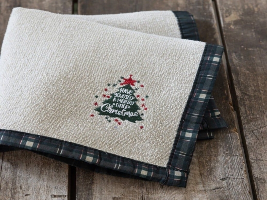 Πετσέτα Κουζίνας Χριστουγεννιάτικη Festive Beige-Grey Nima 40x40cm