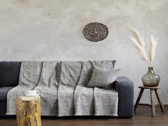 Ριχτάρι Cantata Taupe Nima Τριθέσιο 180x300cm Ακρυλικό,Βαμβάκι, Polyester