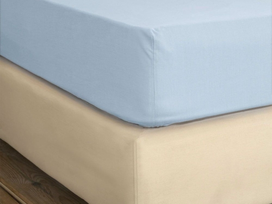 Σεντόνι Unicolors Baby Blue Nima Υπέρδιπλo 240x260cm 100% Βαμβάκι