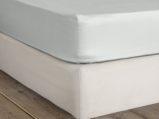 Σεντόνι Superior Satin Με Λάστιχο Soft Grey Nima Υπέρδιπλo 165x240cm 100% Βαμβακοσατέν