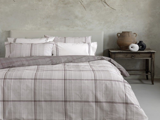 Σεντόνια Liaison (Σετ 4τμχ) Greige Nima King Size 270x280cm 100% Βαμβάκι