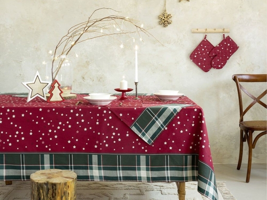 Τραπεζομάντηλο Χριστουγεννιάτικο Christmas Star Red Nima 150Χ250
