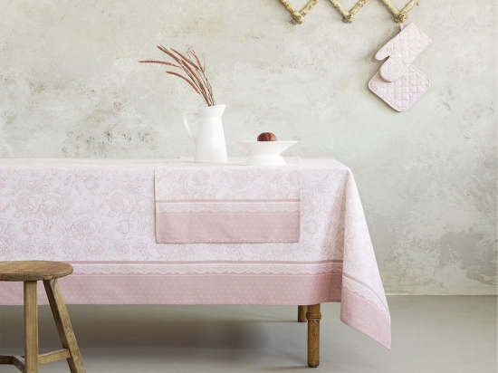 Τραπεζομάντηλο Roses Rose Nima 150X190 100% Βαμβάκι