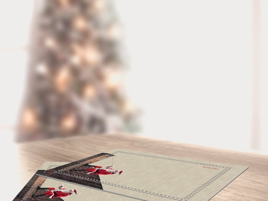 Σουπλά Χριστουγεννιάτικο 3019 Laser Cut Beige-Red Saint Clair 45x33cm