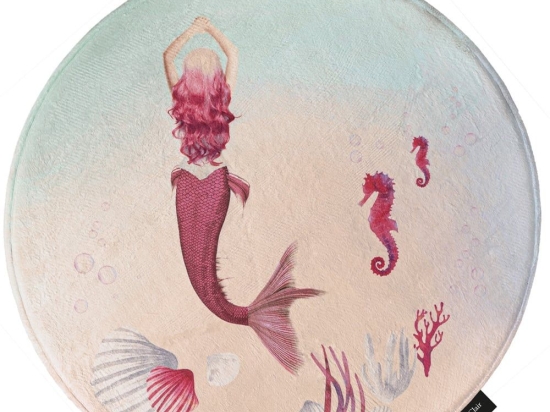 Χαλί Παιδικό Softy Mermaid Round Multi Saint Clair 100X100cm Round