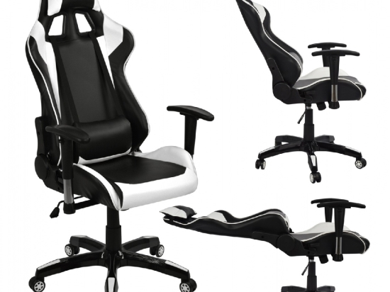 ΠΟΛΥΘΡΟΝΑ GAMING ZAYN HM1056.04 ΜΑΥΡΟ-ΛΕΥΚΟ PU 67x70x134 cm