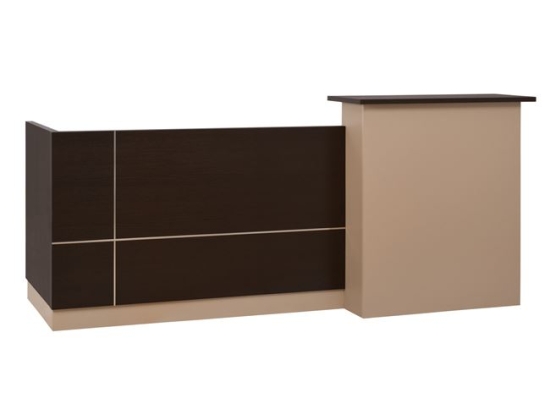 ΓΡΑΦΕΙΟ ΥΠΟΔΟΧΗΣ DALTON HM2068.01 ΜΕΛΑΜΙΝΗ ΣΕ WENGE-ΜΠΕΖ 240x80x106Υεκ.
