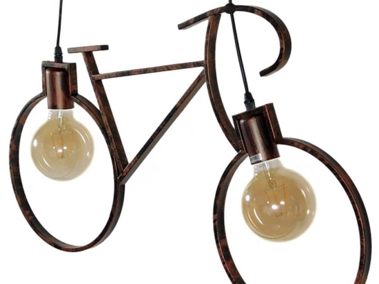 Φωτιστικό Οροφής Bike 00868 Brown GloboStar Μέταλλο
