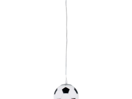 Φωτιστικό Οροφής Παιδικό Football 00643 1xΕ27 Φ15x18cm Black-White GloboStar