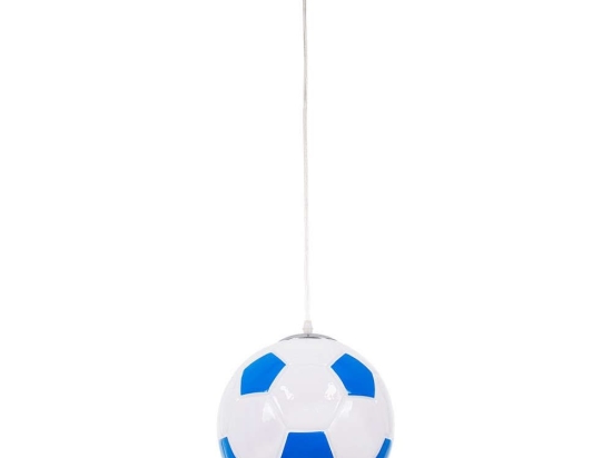 Φωτιστικό Οροφής Παιδικό Football 00648 1xΕ27 Φ25x25cm Ciel-White GloboStar