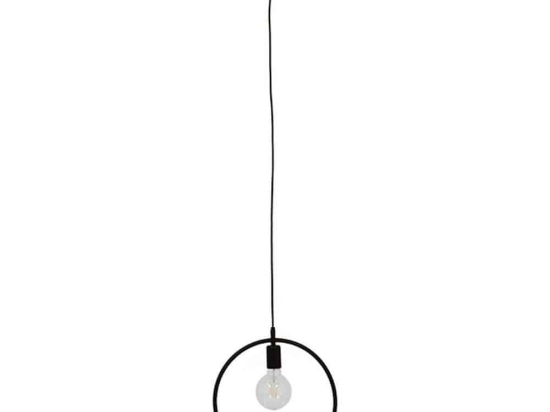 Φωτιστικό Οροφής Omicron 01578 1xΕ27 Φ33 Φ33x4x33cm Black GloboStar