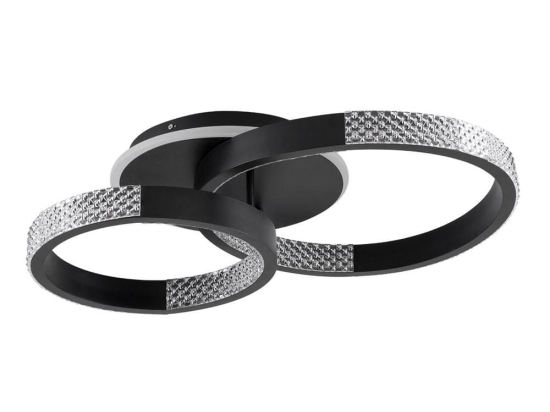 Φωτιστικό Οροφής Diamond 61111 Led 67W Φ30x40cm Black GloboStar