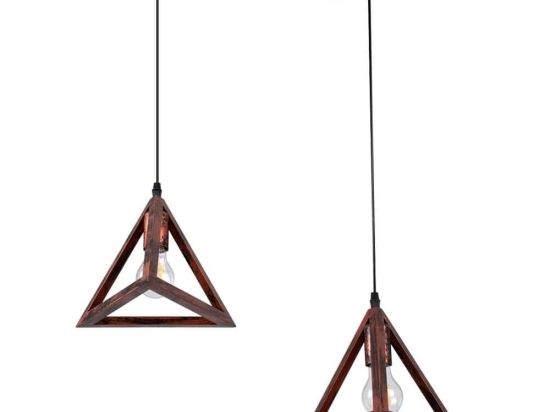 Φωτιστικό Οροφής Triangle 00613 E27 60x22x130cm Bronze GloboStar