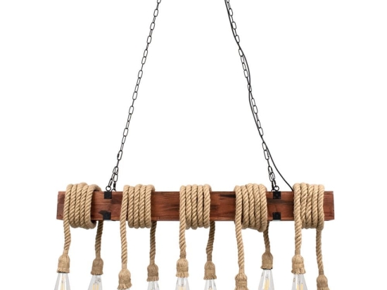 Φωτιστικό Οροφής Viking 00607 E27 108x11x96cm Brown GloboStar