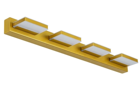 Φωτιστικό Τοίχου - Απλίκα Karla 60457 Led 14W IP44 60x9x5cm Gold GloboStar Αλουμίνιο