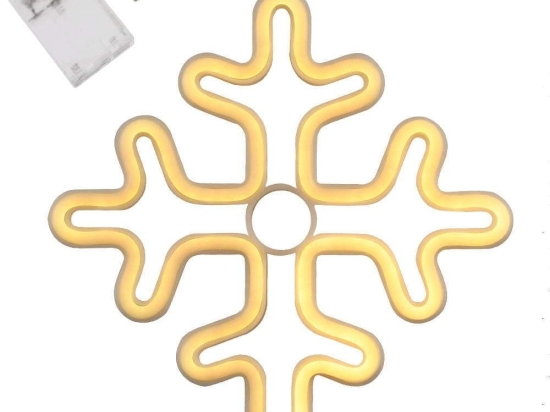 Χριστουγεννιάτικη Επιτοίχια Φιγούρα Snowflake Led 78582 25,5x25x16cm Με Μπαταρίες 5W 2700K White Glo