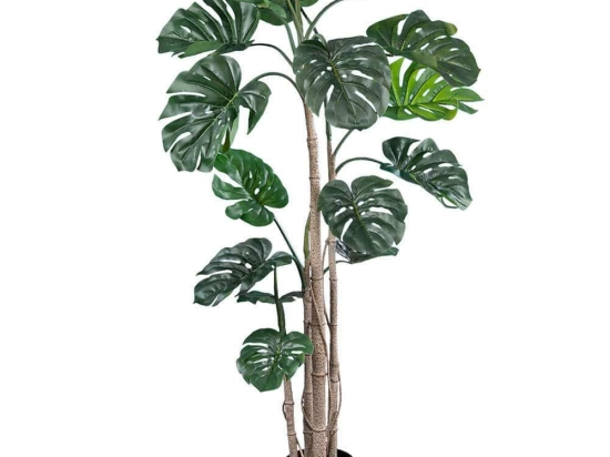 Τεχνητό Δέντρο Monstera 20006 Φ80x150cm Green-Beige Globostar Πολυαιθυλένιο,Ύφασμα