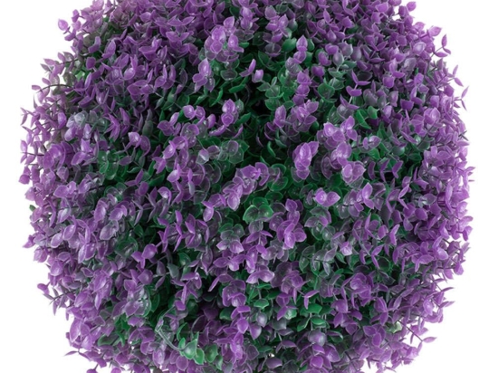 Τεχνητό Φυτό Θάμνος Πυξάρι 78521 Φ36cm Green-Purple GloboStar Πλαστικό