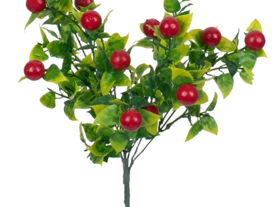 Τεχνητό Κλαδί-Φυτό Butchers Broom 78268 30cm Multi GloboStar Πλαστικό, Ύφασμα