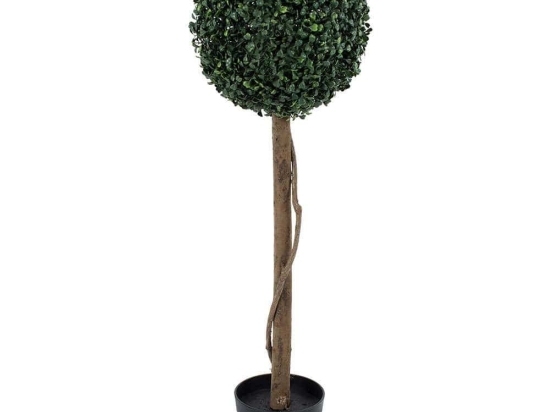 Τεχνητό Δέντρο Πυξός 20406 90cm Beige-Green Globostar Πολυαιθυλένιο,Ξύλο