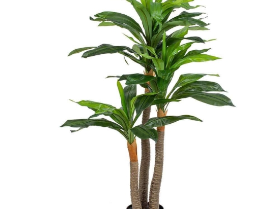 Τεχνητό Δέντρο Δράκαινα Γιούκα 20422 120cm Beige-Green Globostar Πολυαιθυλένιο,Ύφασμα