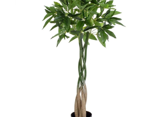 Τεχνητό Δέντρο Pachira Glabra 20426 120cm Beige-Green Globostar Πολυαιθυλένιο,Ύφασμα